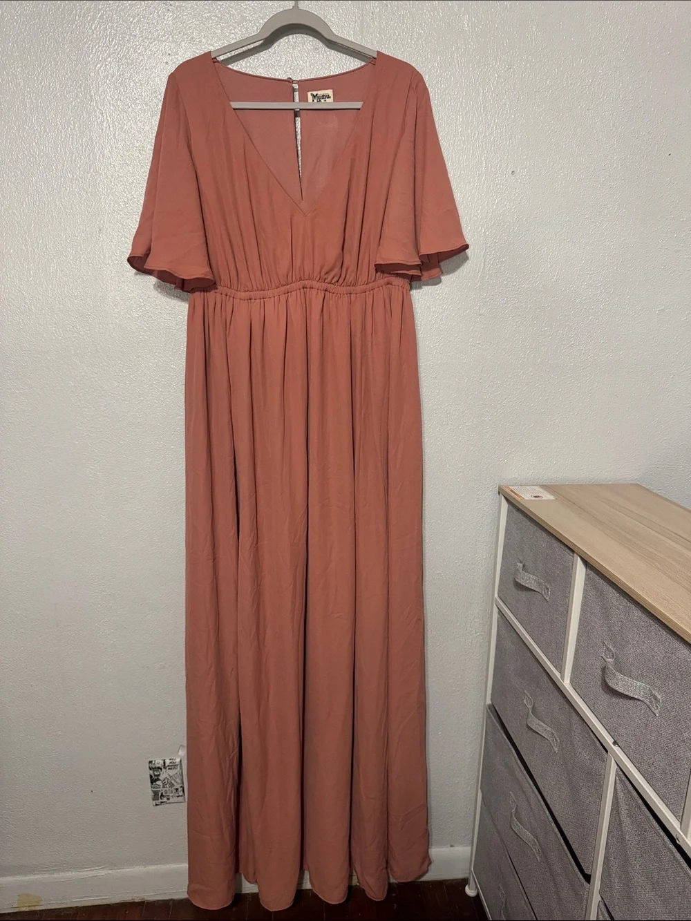 floral maxi dress amazon Color:CornflowerBlue Crafted from Tencel twill July2026Semi Long Aqua Blue Bridesmaid